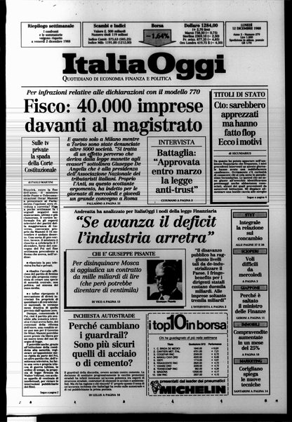 Italia oggi : quotidiano di economia finanza e politica